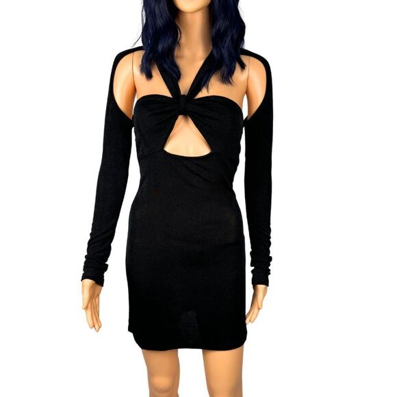 NWT Princess Polly Giovanni Mini Dress 6 Black Cutout Sexy Night Out Party Club - Picture 2 of 5
